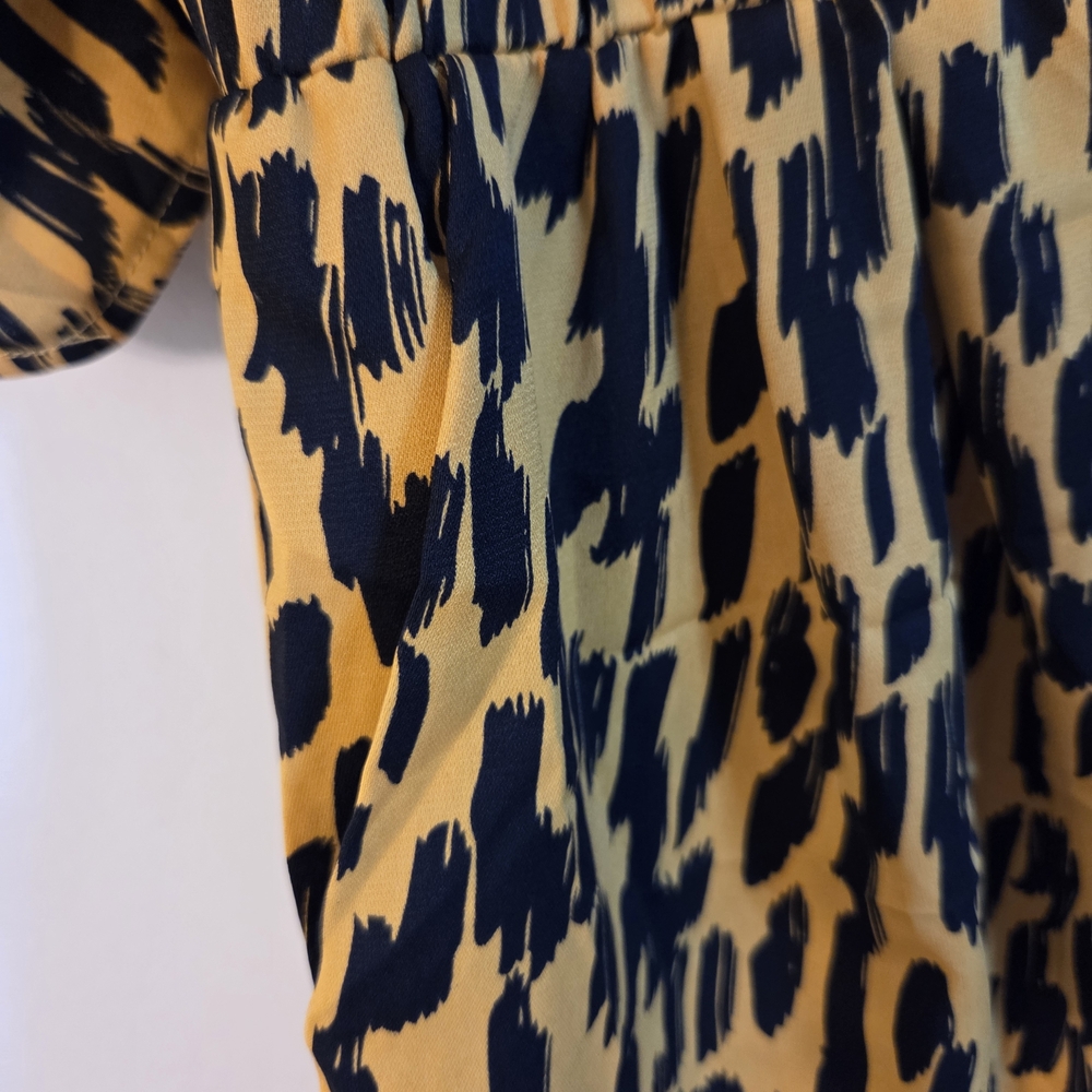 Yellow and Black Patterned Romper - image 4